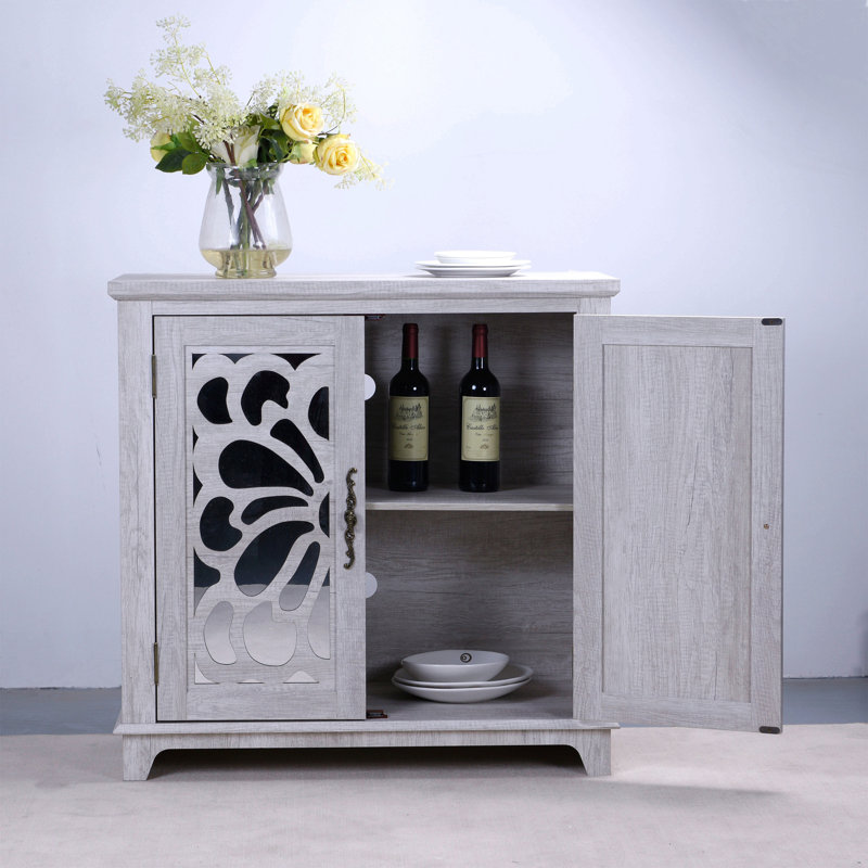 34.37 " W Sideboard, Light Grey