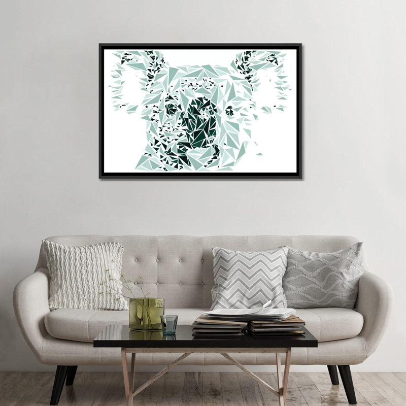 Art sur toile Cristian Mielu Koala, H 18 po x l 26 po x P 1,5 po, Toile avec cadre flottant noir, Non mat