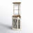 Asla 73" Height Corner Bar Cabinet with Wine Storage, Wine Bar Cabinet with LED Lights & Adjustable Shelves
