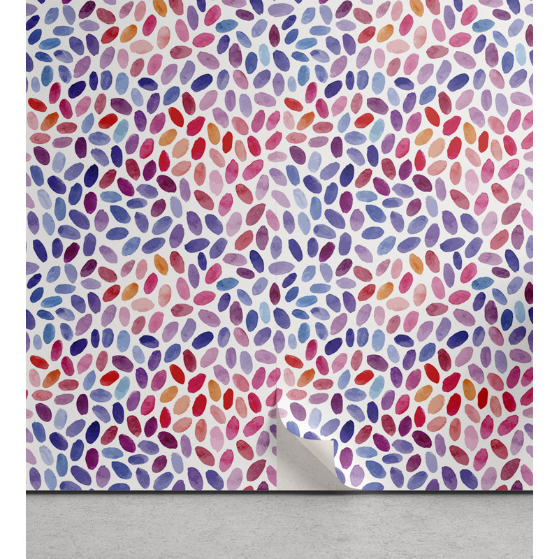 Panneau de papier peint adhésif Hiep Trippy, L 13 po x L 100 po