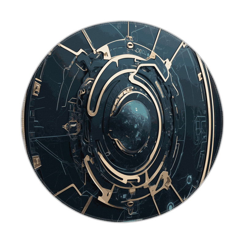 Galactic Nexus Indoor And Outdoor Area Rug, Round 5'