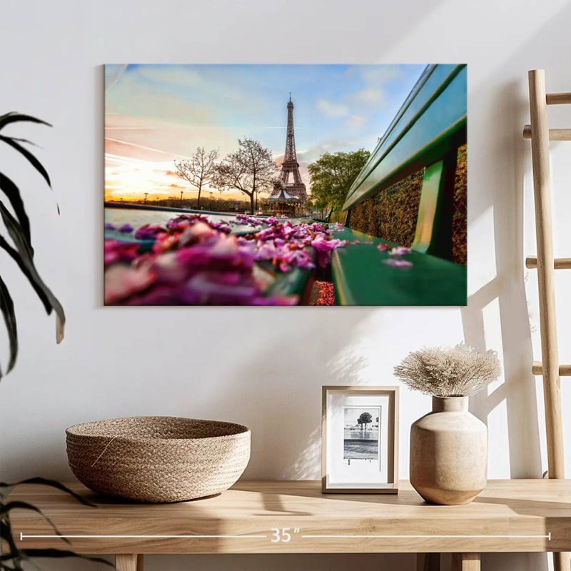 Serviette Ravi Eiffel au printemps, H 16 po x l 24 po