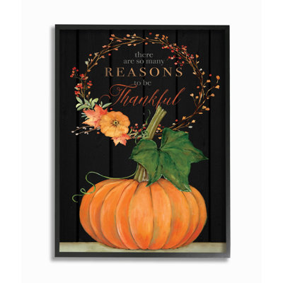 " Reasons To Be Thankful Pumpkin Fall Autumn Seasonal Design " by Stephanie Workman Marrott