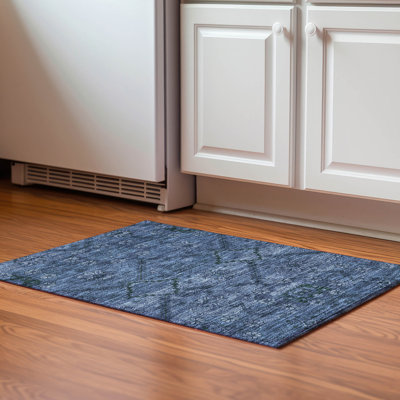 Premium Machine Washable Prisco Navy Rug