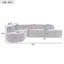 Canapé modulaire Basic, revêtement en tissu doux pour grand canapé, design courbé élégant avec trois coussins ronds-589570647