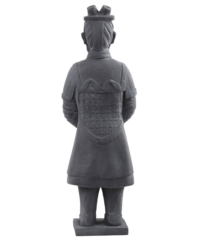 Gray Stone 40" Warrior Garden Statue