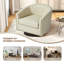 75.2Cm Wide Tufted Swivel Barrel Chair-1989487589