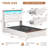 Wood Twin Bed Frame with 5 Drawers and Spacious Storage Headboard Farmhouse LED Metal Platform Bed with Charging Station No Boxing Need-253110981-255102227