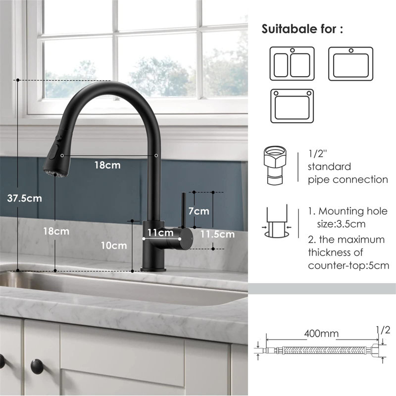 Latitude Run Azizuddin Kitchen Faucet