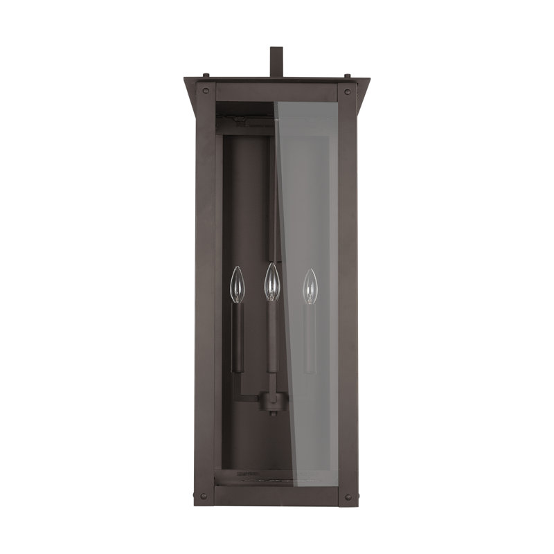 Lanterne murale d'extérieur 4 lumières Lenoir, Bronze huilé