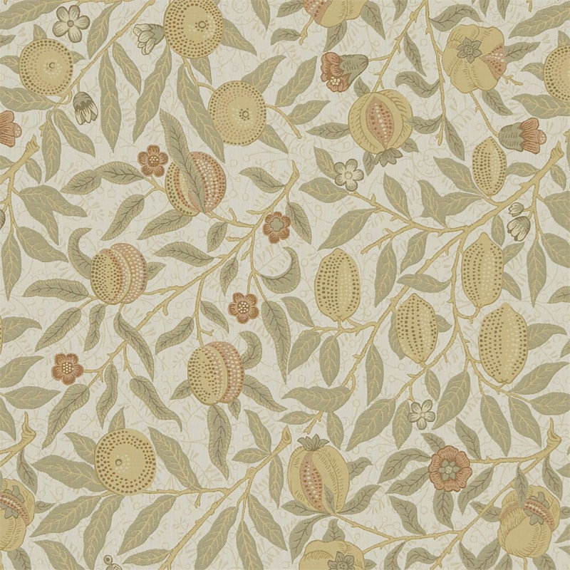 Fruit Fabric, Parchment/Bayleaf