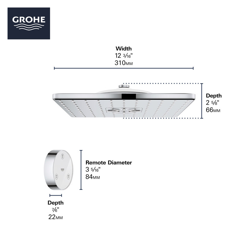 Rainshower SmartConnect Multi Function Adjustable Shower Head