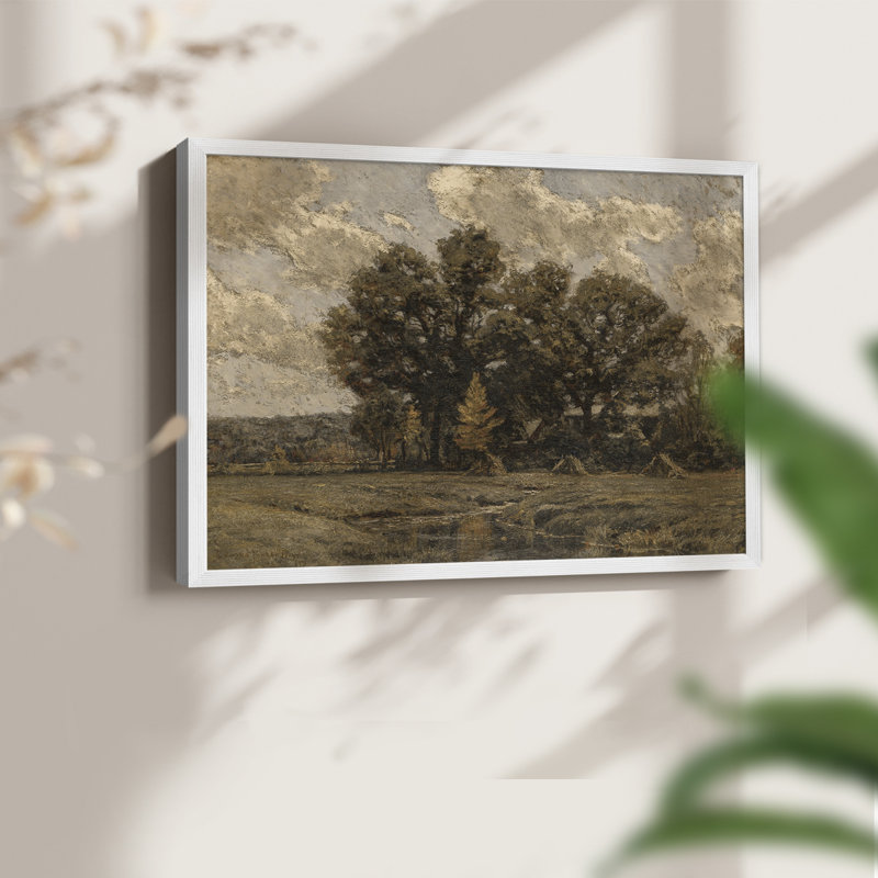 Paysages rétro-Dxci-impression encadrée, H 11 po x l 14 po, Blanc