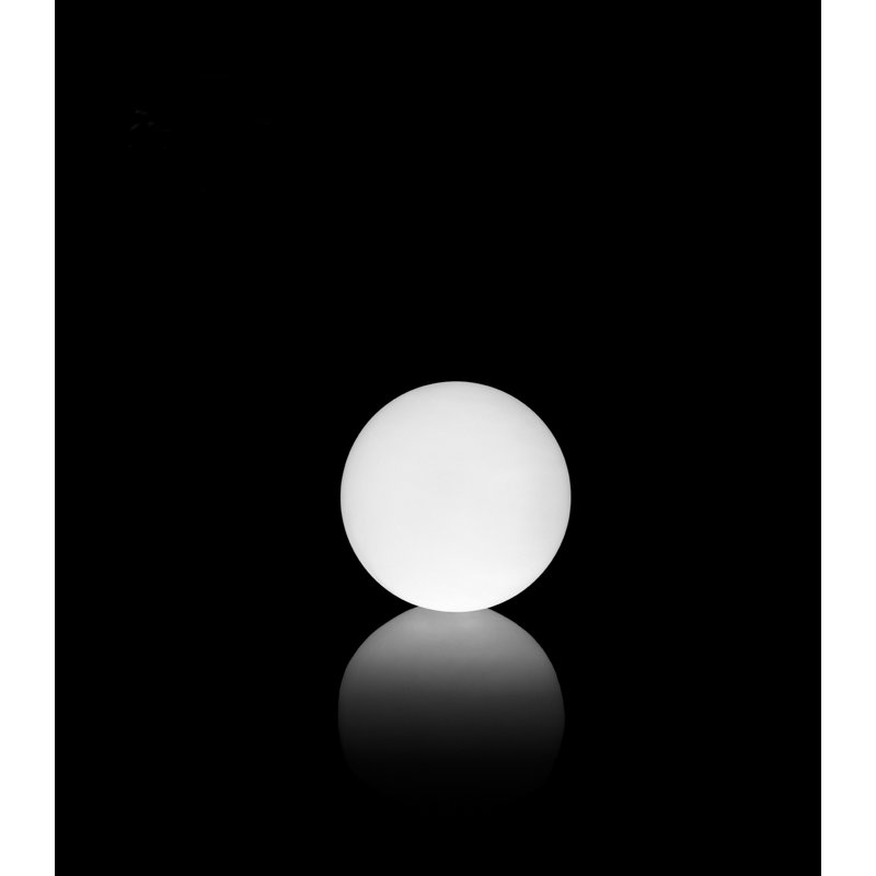 Jut Bubbles Matte Ice White Plug-In LED Outdoor Table Lamp, 19.75" H x 19.75" W x 19.75" D