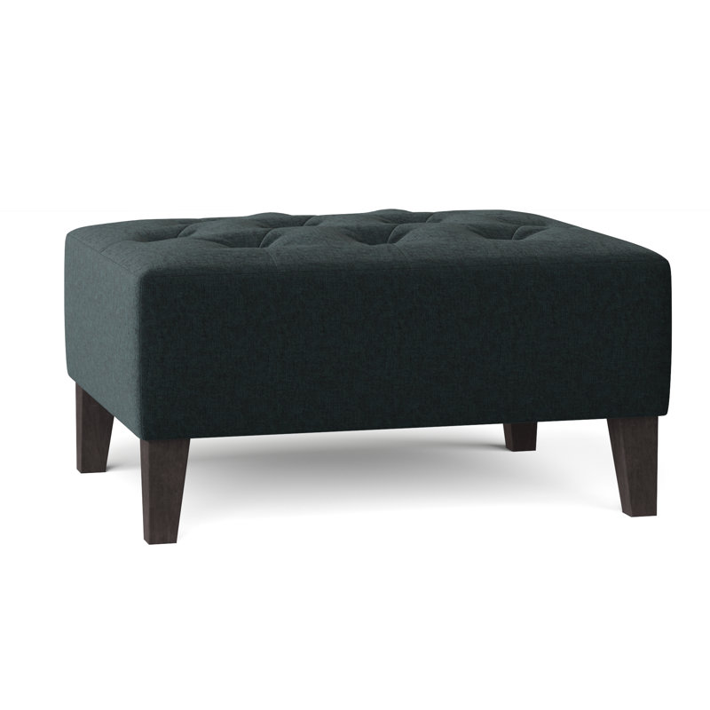 Carruth Upholstered Ottoman, Napa Teal Chenille