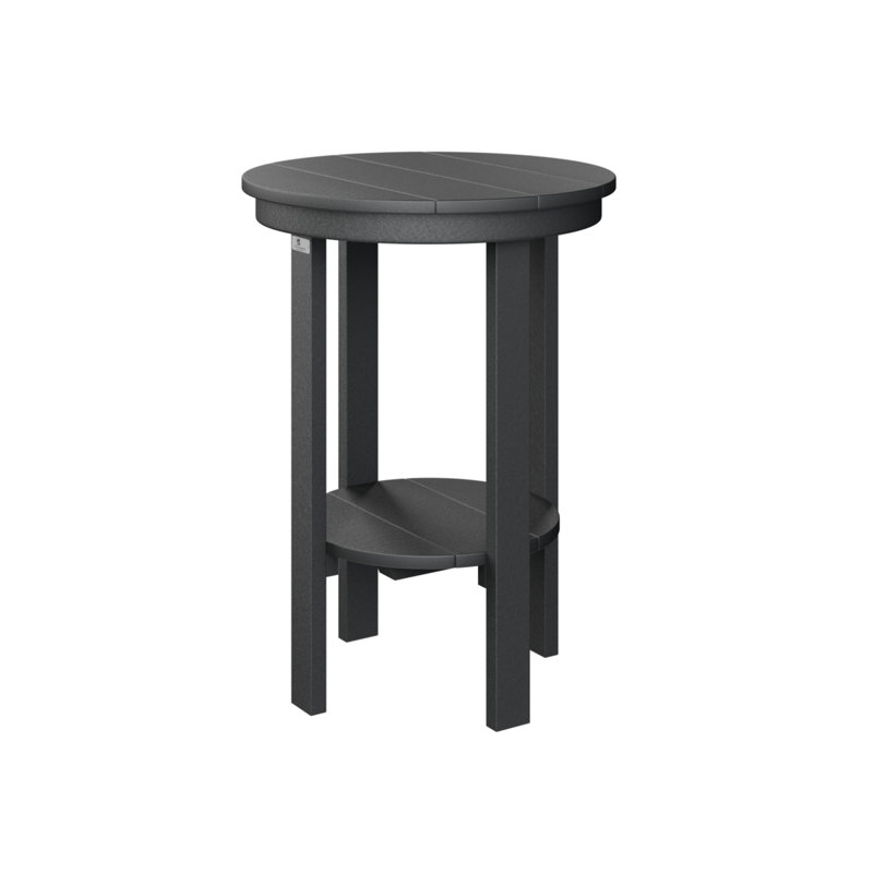 Outdoor Round End Counter Table, Black