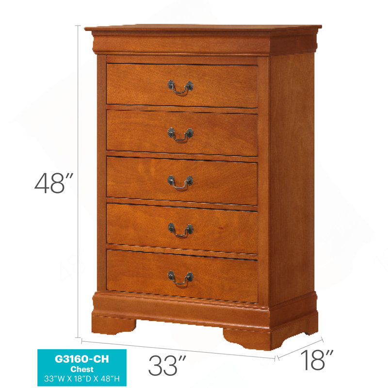 Louis Phillipe G3160-CH Chest , Oak, Oak