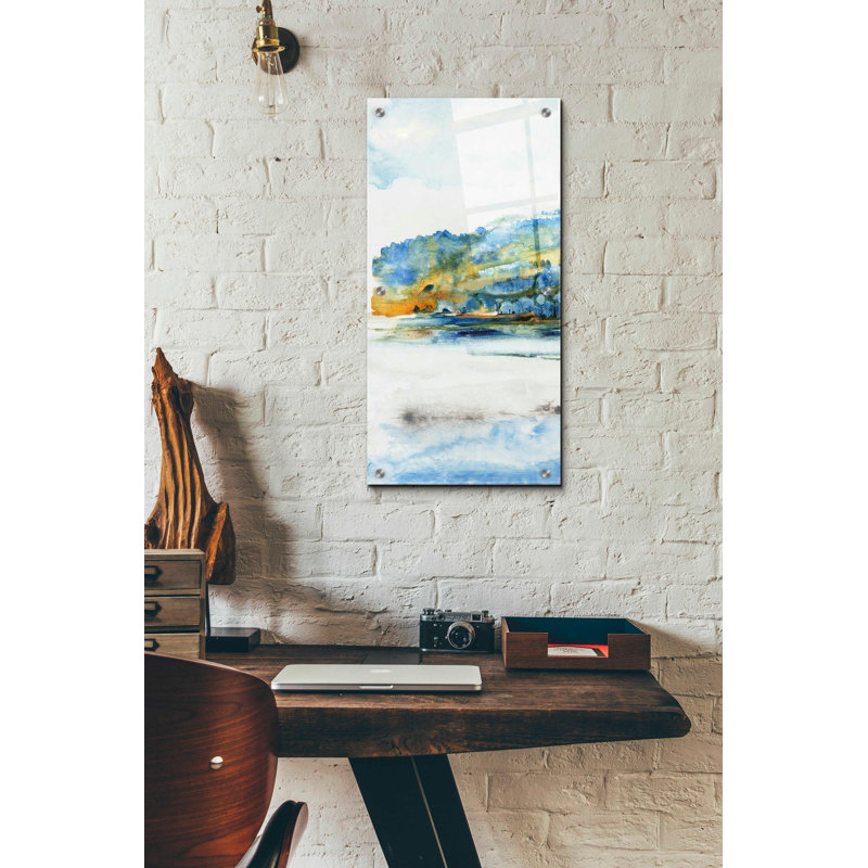 «Island Mist I» par Tim O'Toole, art mural en verre acrylique, H 24 po x l 12 po