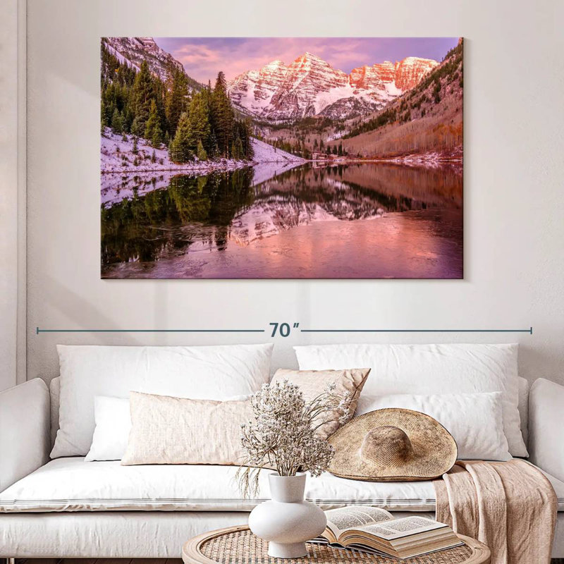 Alvord Maroon Bells Pink Sunrise, 34" H x 51" W