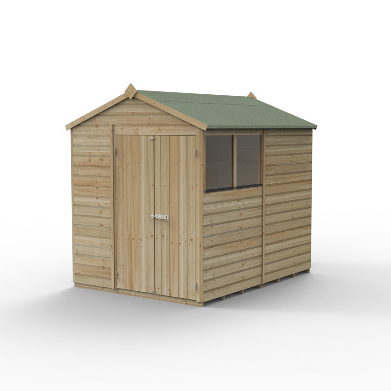 Beckwood 7 ft. 12 in. W x 6 ft. 6 in. D Solid Wood Apex Garden Shed