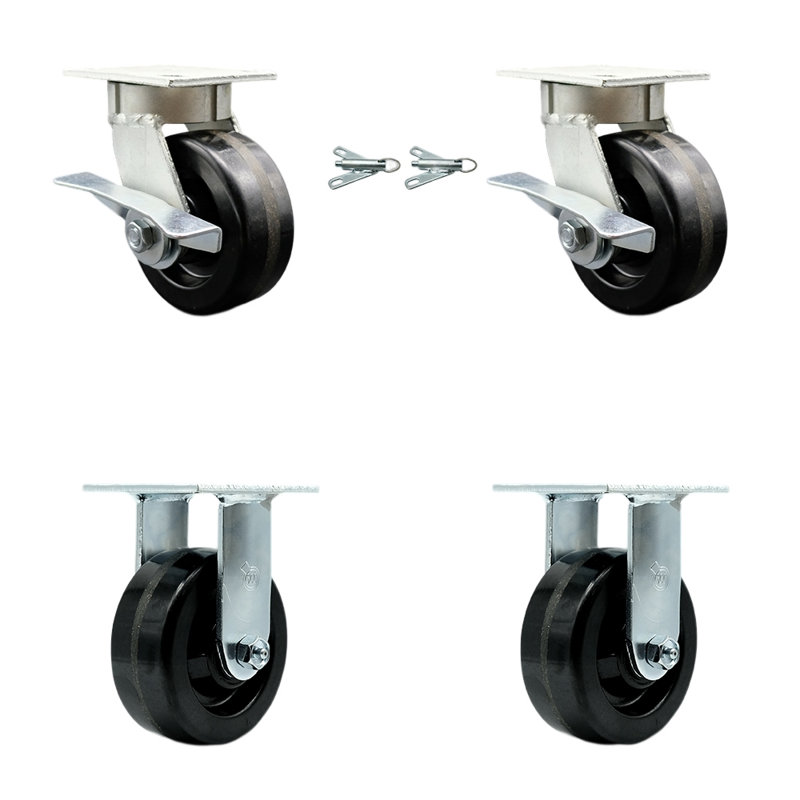Ensemble de roulettes phénoliques 5 pouces Kingpinless