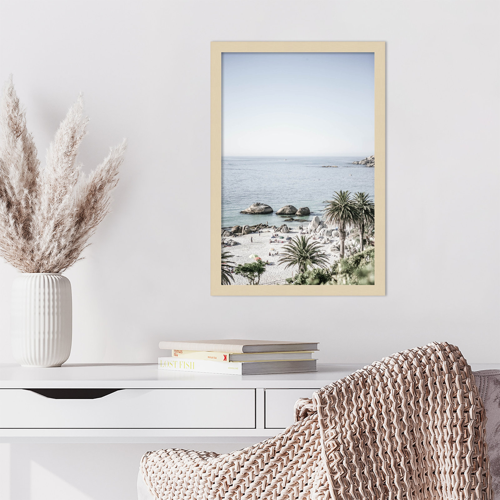 Pindall "Clifton Beach" Print, Brown, 21" H x 15" W
