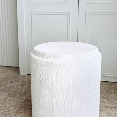 Ajanique 39cm Wide Solid Colour Footstool Ottoman with Storage