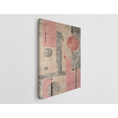 Impression sur toile de formes géométriques abstraites peintes colorées, décoration murale moderne pour la maison et le bureau