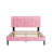 Sebria Bed Frame with Velvet Upholstered Square Design Headboard Platform Bed with Strong Wood Slats-1899001838-1899001810