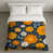 Orange / floral gris
