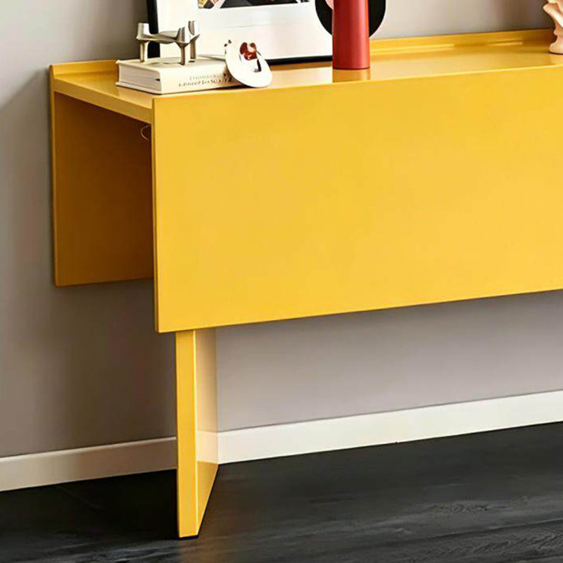 Console italienne de minimalisme moderne italien, H 30,7 po x l 78,7 po x P 15,7 po, Jaune, Jaune, Jaune