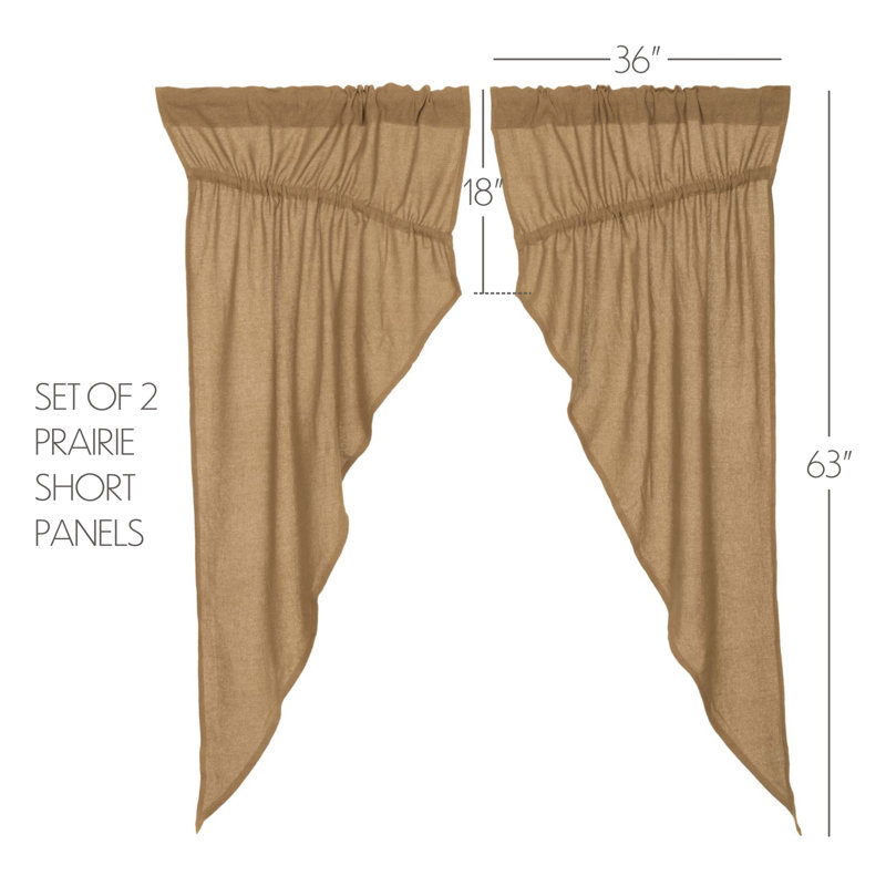 Paire de rideaux semi-transparents avec passe-tringle Oden, Tanné