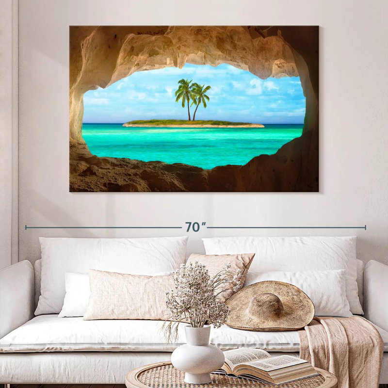 Caraïbes Gillard Cave, H 34 po x l 51 po