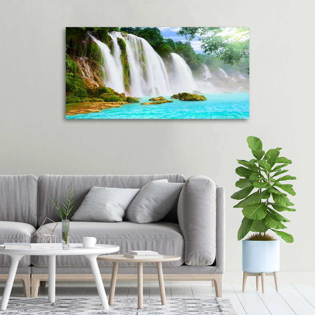 Wasserfall - Kunstdrucke auf Leinwand - Wrapped Canvas