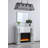 Dacula 47.5'' W Silver Electric Fireplace