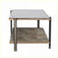 Table basse Champagne avec plateau à miroir et rangement - Élégante pièce maîtresse du salon