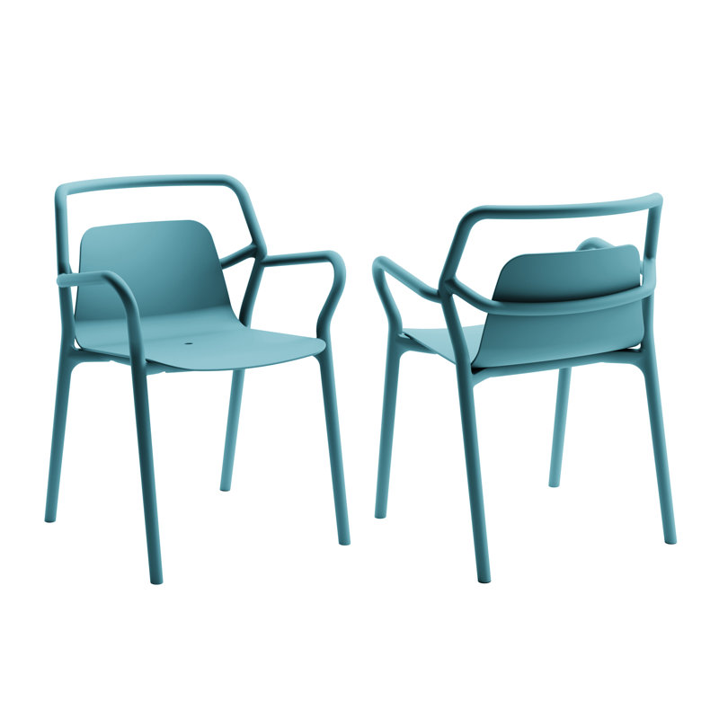 Chaise de salle à manger avec accoudoirs Aspen, Teal