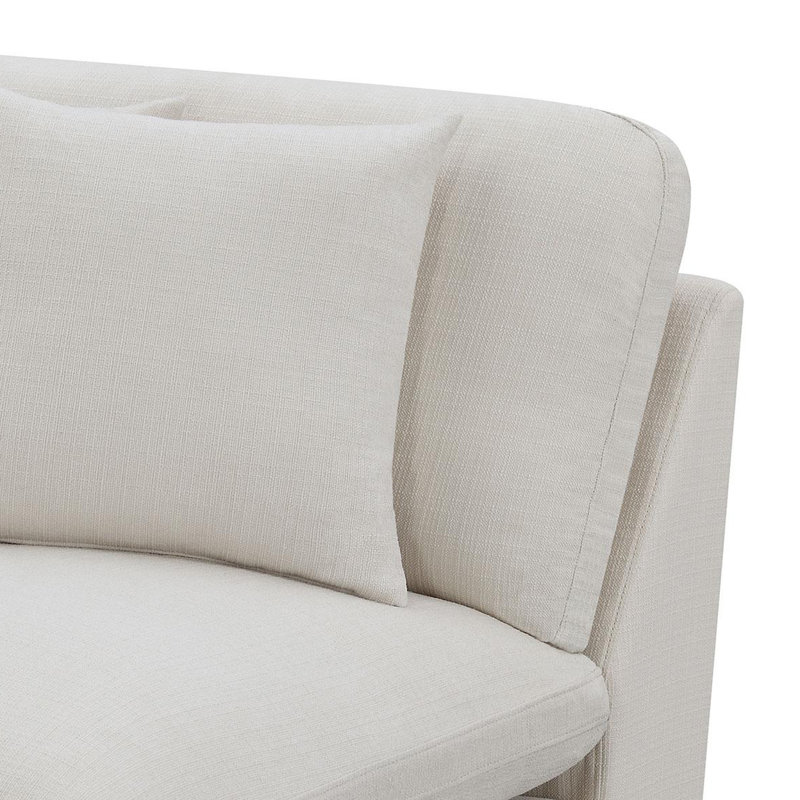 Fauteuil rembourré ivoire