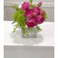 Arrangement floral fausses pivoines, hortensias et baies dans un vase-1426235660