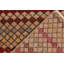 Pasha Wool Geometric Area Rug in Brown/Red/Yellow