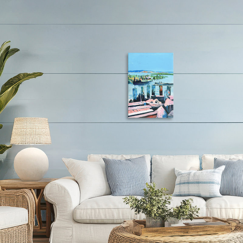 «Ocean's Blue Motif», art mural par Greg Gorham, H 16 po x l 24 po