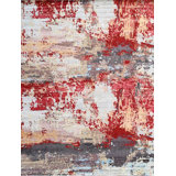 Hand Woven Wool Abstract Area Rug