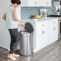 simplehuman 25 Liter / 6.6 Gallon Slim Open Commercial Trash Can, Brushed  Stainless Steel
