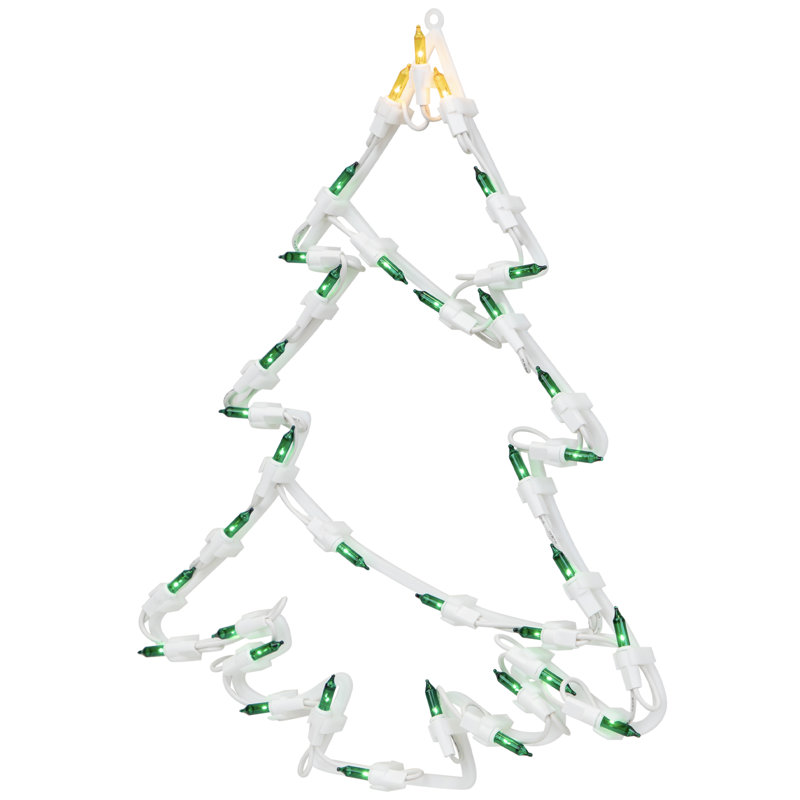 Décoration de sapin de Noël 15 "vert et jaune