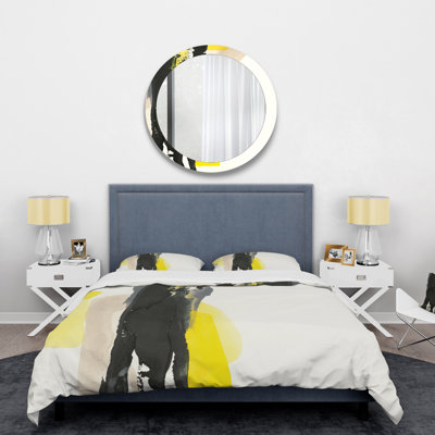 Glam Black and Yellow II - Modern & Contemporary Duvet Cover Set - Microfiber Polyester
