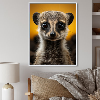Jaune jaune brun Meercat Curious Meercat - impression