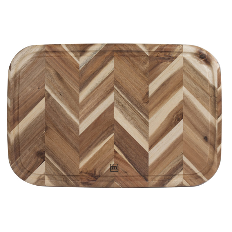 Acacia Herringbone Rectangular Carving and Cutting Board