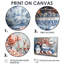 Poterie en tons de bleu et blanc IV - ensemble d'art mural Boho Pottery-107194186-107194184