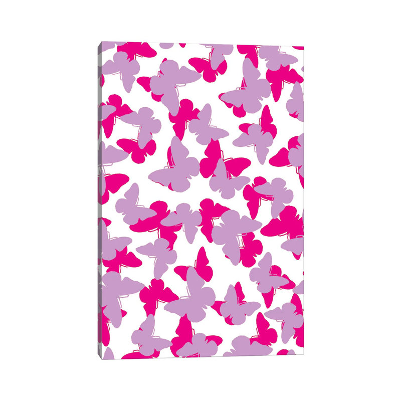 Layered Butterflies by Louisa Hereford - Wrapped Canvas Print, 30.48cm H x 20.32cm W x 1.91cm D