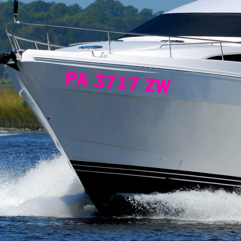 Adhésif décoratif bateau, H 3 po x l 20 po, Oui, Rose vif